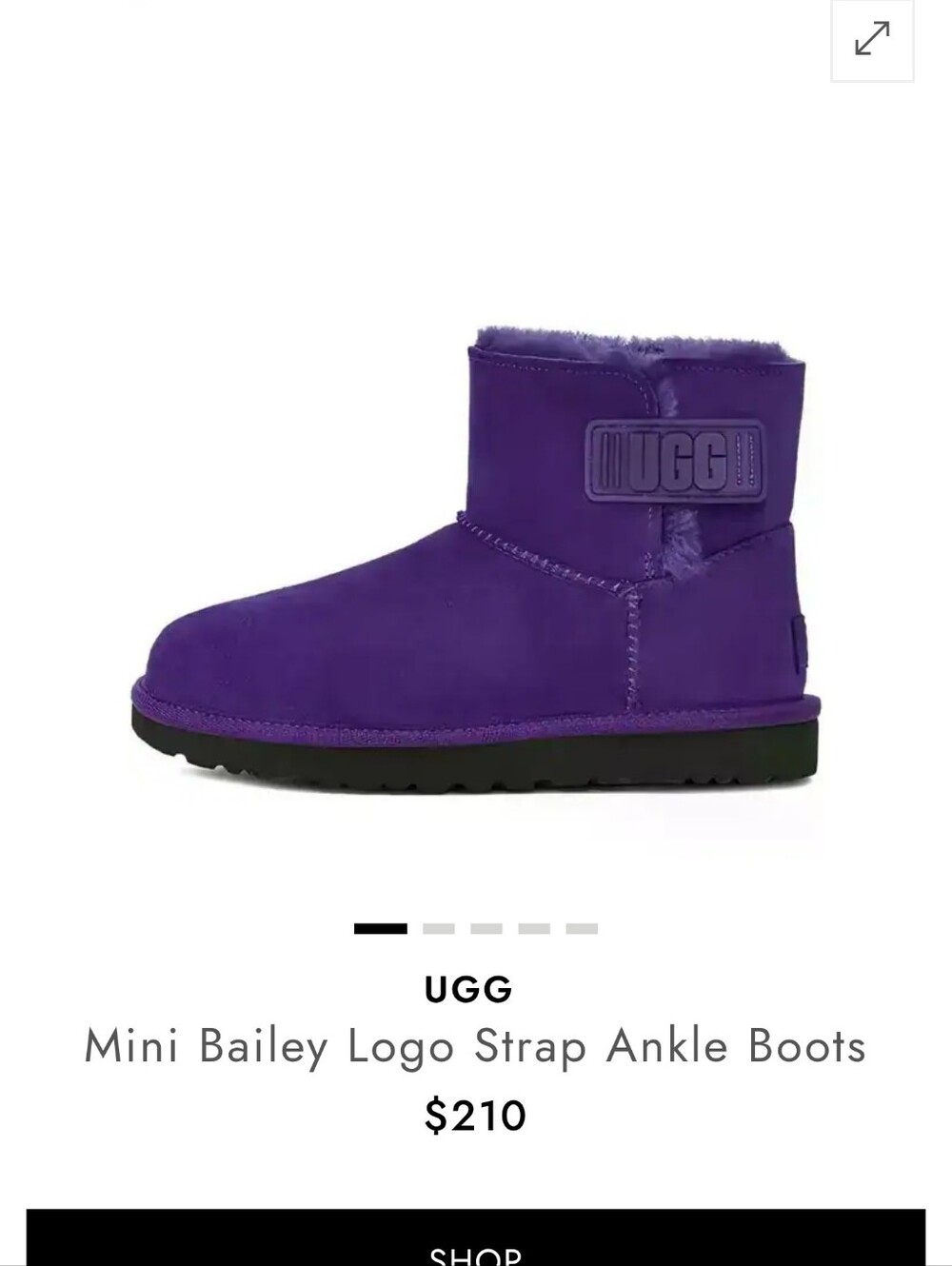 UGG MINI BAILEY LOGO STRAP BOOT sz 7 1/2 RARE! - Picture 12 of 12